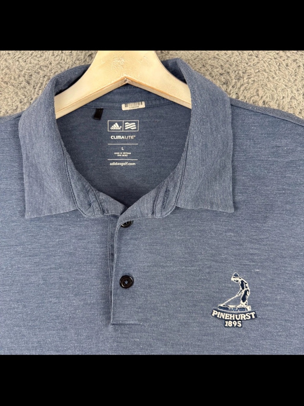Adidas Pinehurst Men’s Blue Golf Polo Shirt - Picture 2 of 6